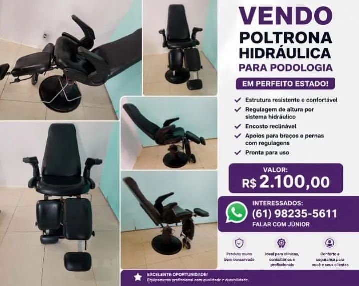 vendo essa poltrona hidráulica para podologia 