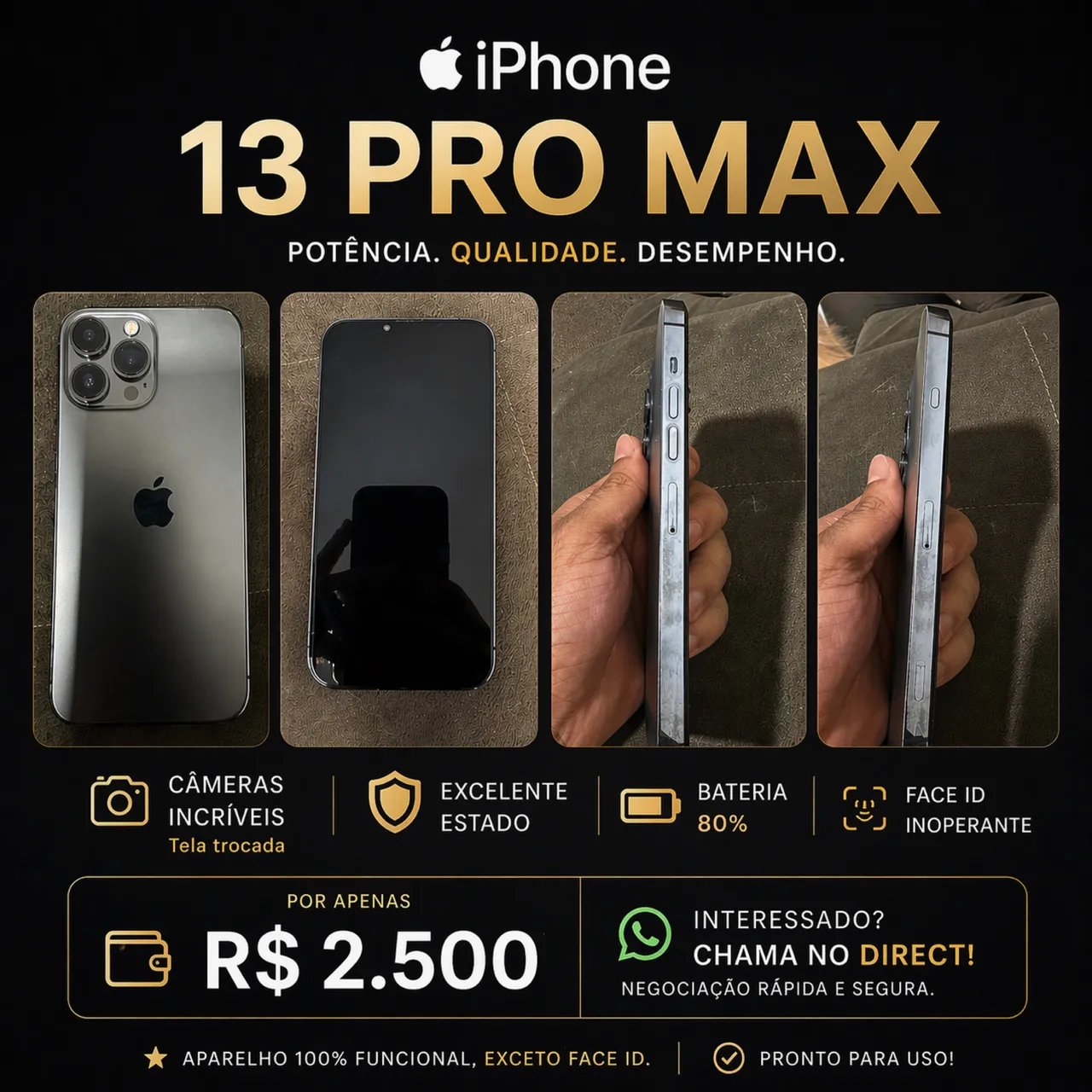 iPhone 13 Pro Max 128gb - Celulares e Smartphones - Baixa Grande