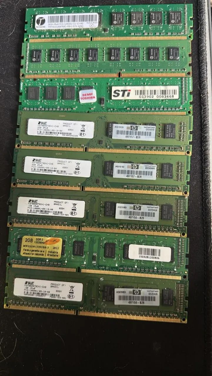 Memória ram ddr3 8 unidades