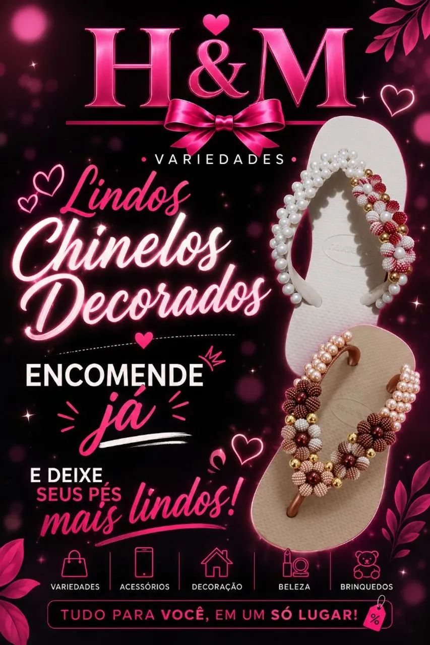chinelos decorados 