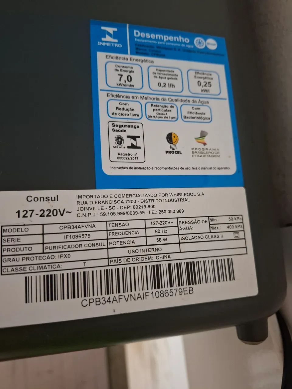 Fiutro proteção  baquiteteria CONSUL - Foto 4