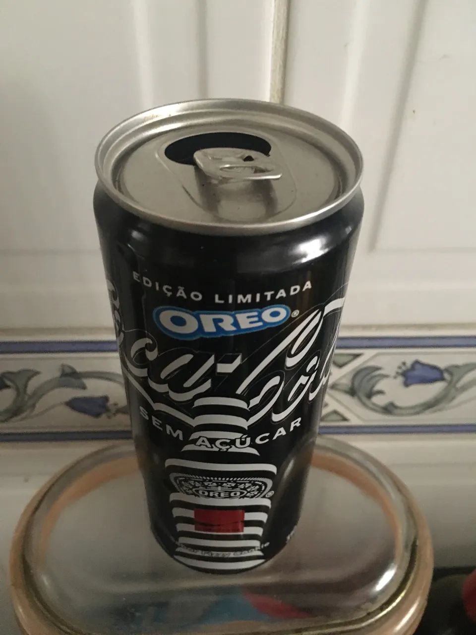 Lata vazia Coca Cola Oreo edição limitada