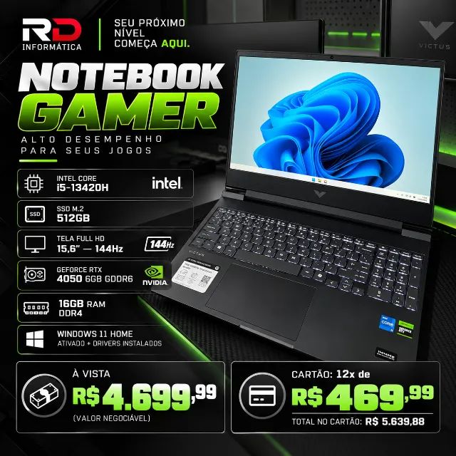 Notebook gamer HP VICTUS 15