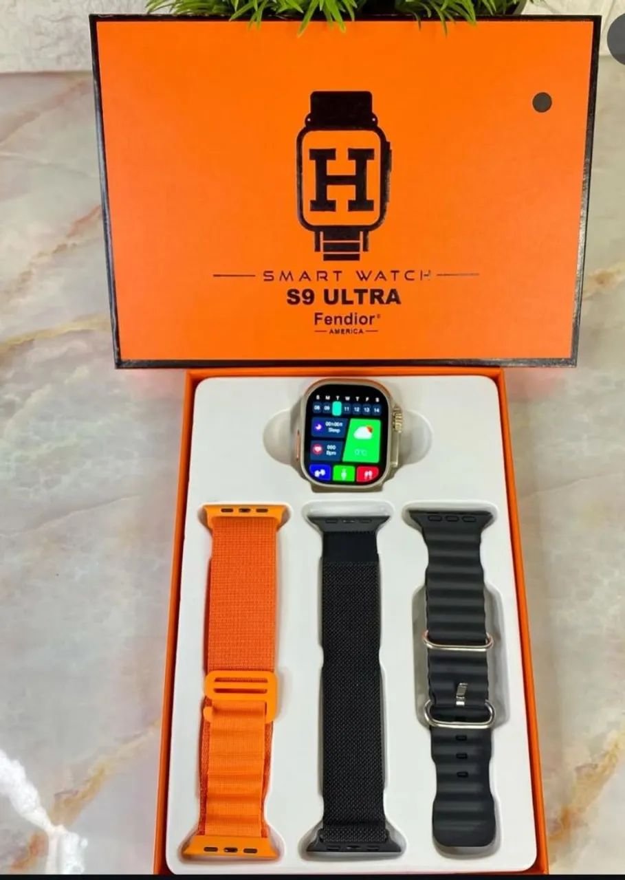 Smartwatch S9 Ultra - 3 pulseiras  - Foto 2