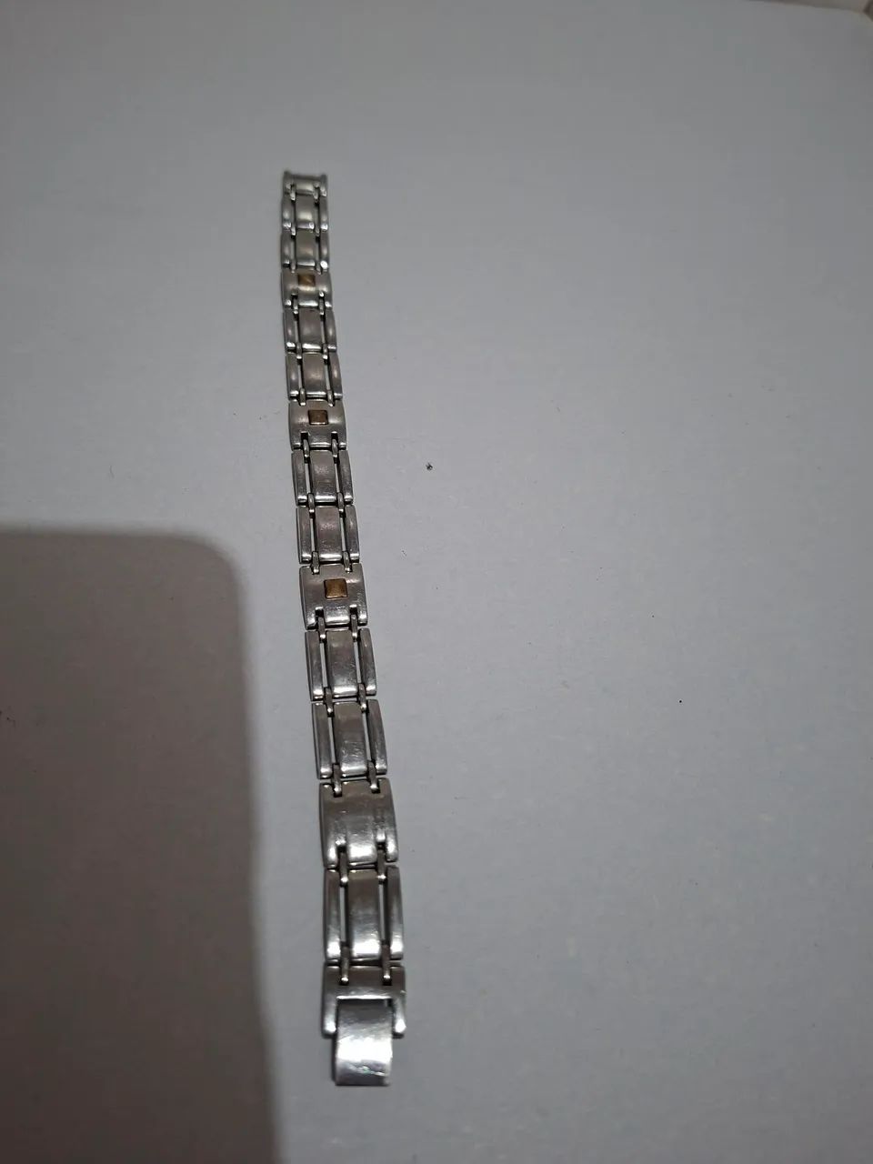 Pulseira masculina prateada - Foto 4