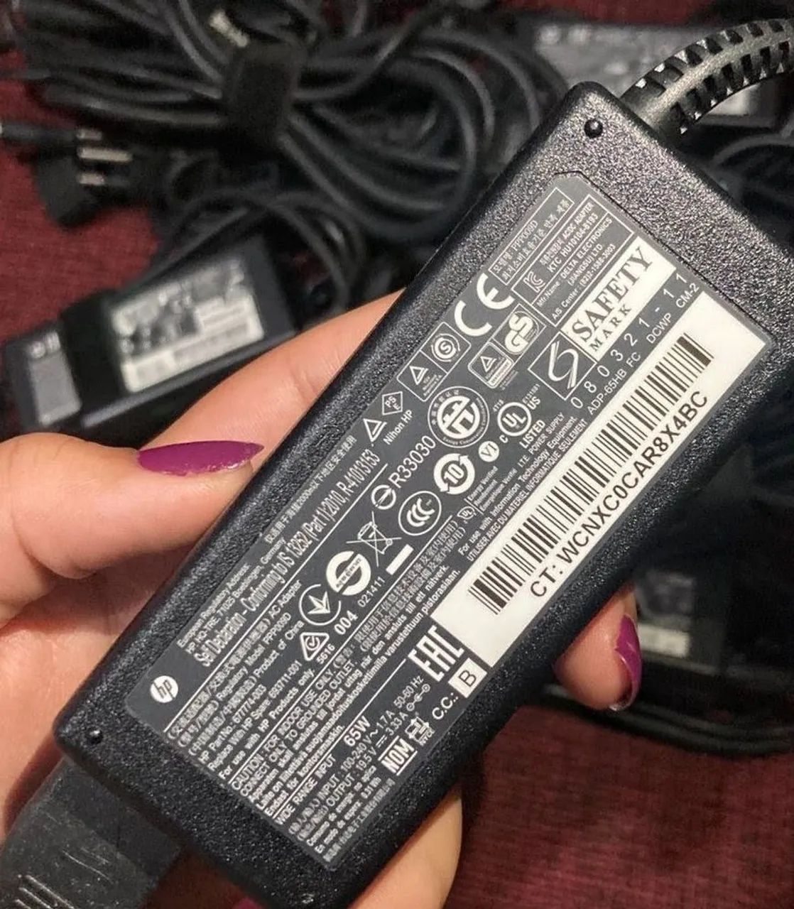 Carregador Para Notebooks HP 65W Original