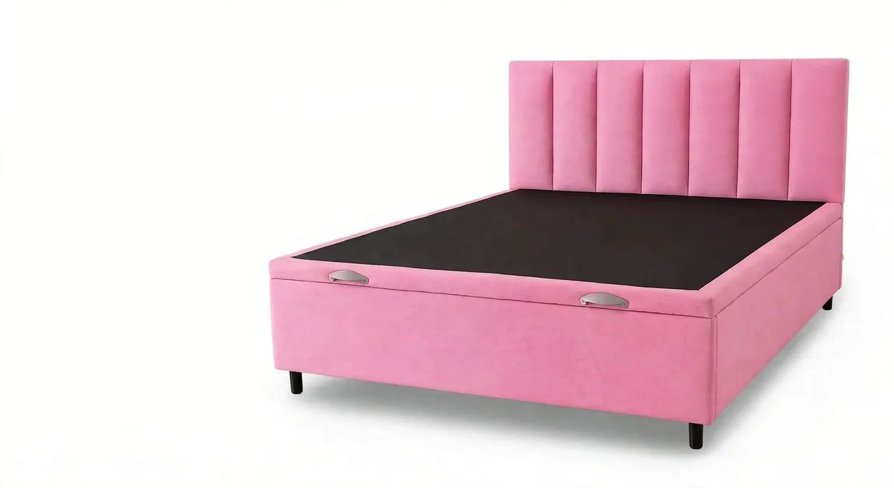Cama box baú+cabeceira conjunto Roso 