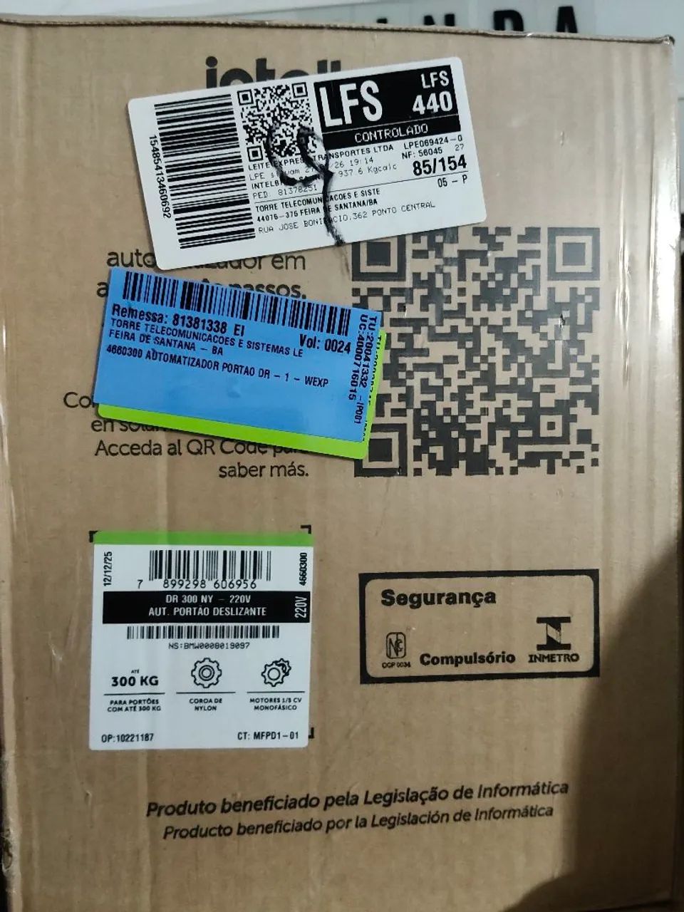Motor DR 300 NY 220 Intelbras 