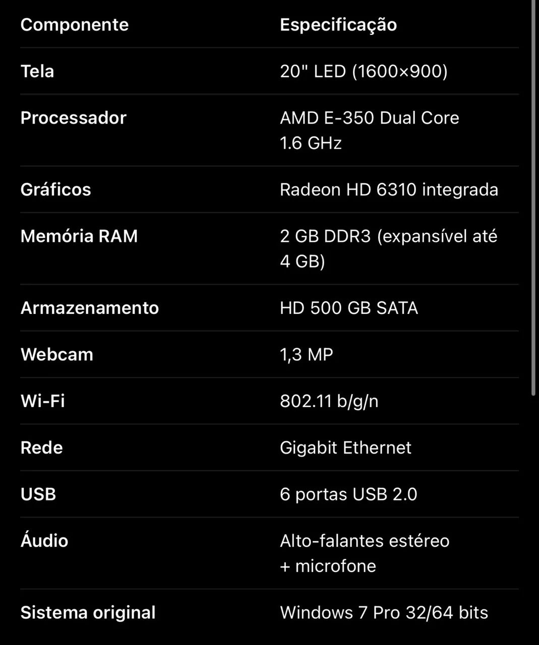 Computador all in one AOC com defeito - Foto 2