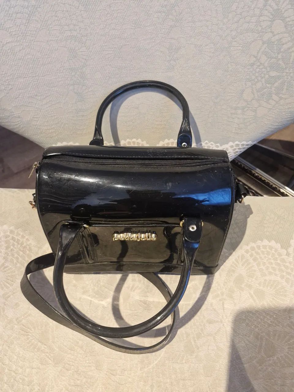 Bolsa preto vinil - Foto 2
