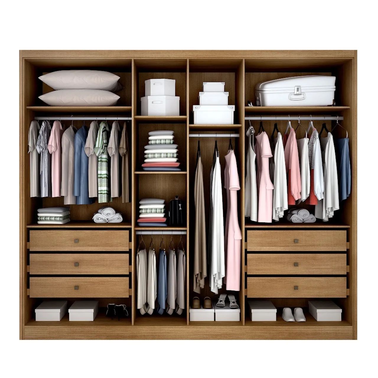 Roupeiro Casal 2,73m Robust 100%MDF t76 - Foto 3