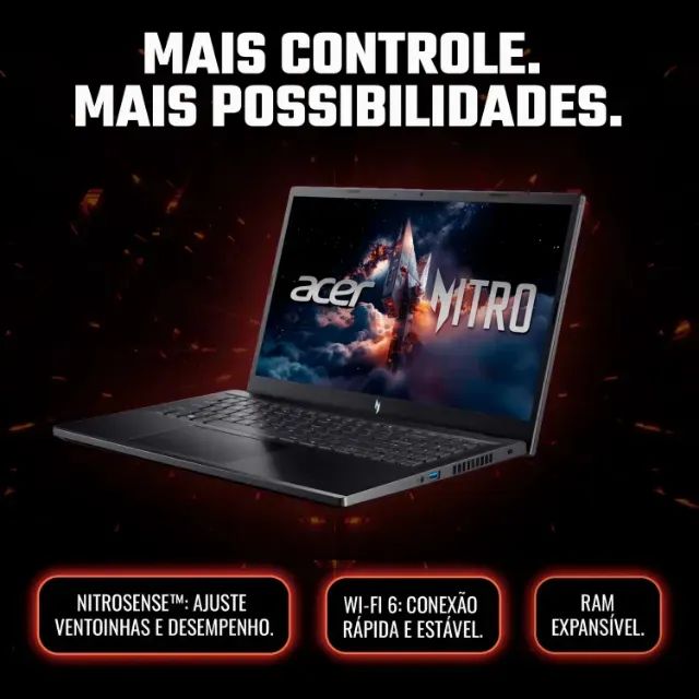 Notebook Gamer Acer Nitro V 15 Intel Core i7 RTX 4050 16GB Linux 15.6" - Foto 2