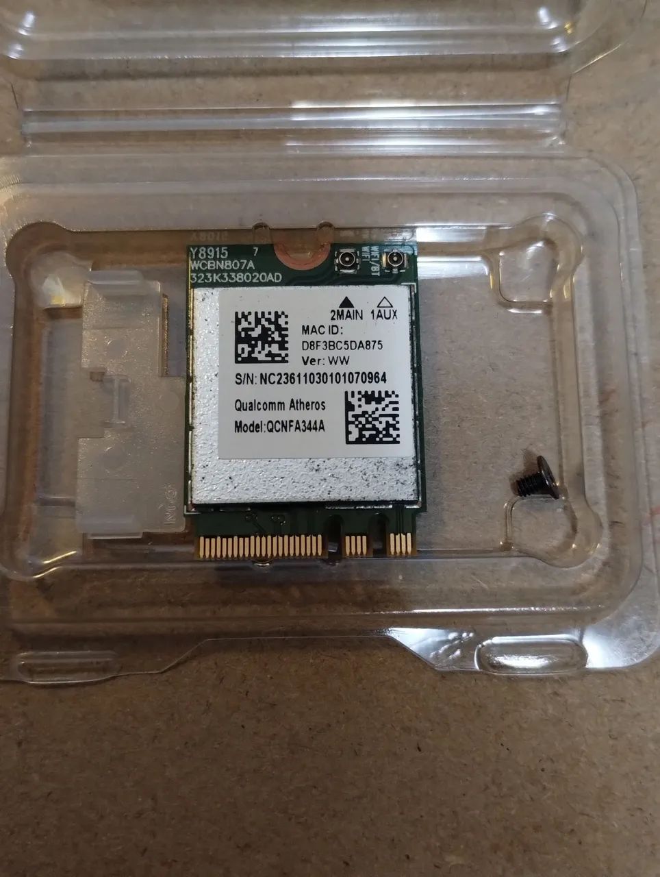 Placa de wifi para notebook - M.2 Qualcomm Atheros QCNFA344A - WiFi e Bluetooth