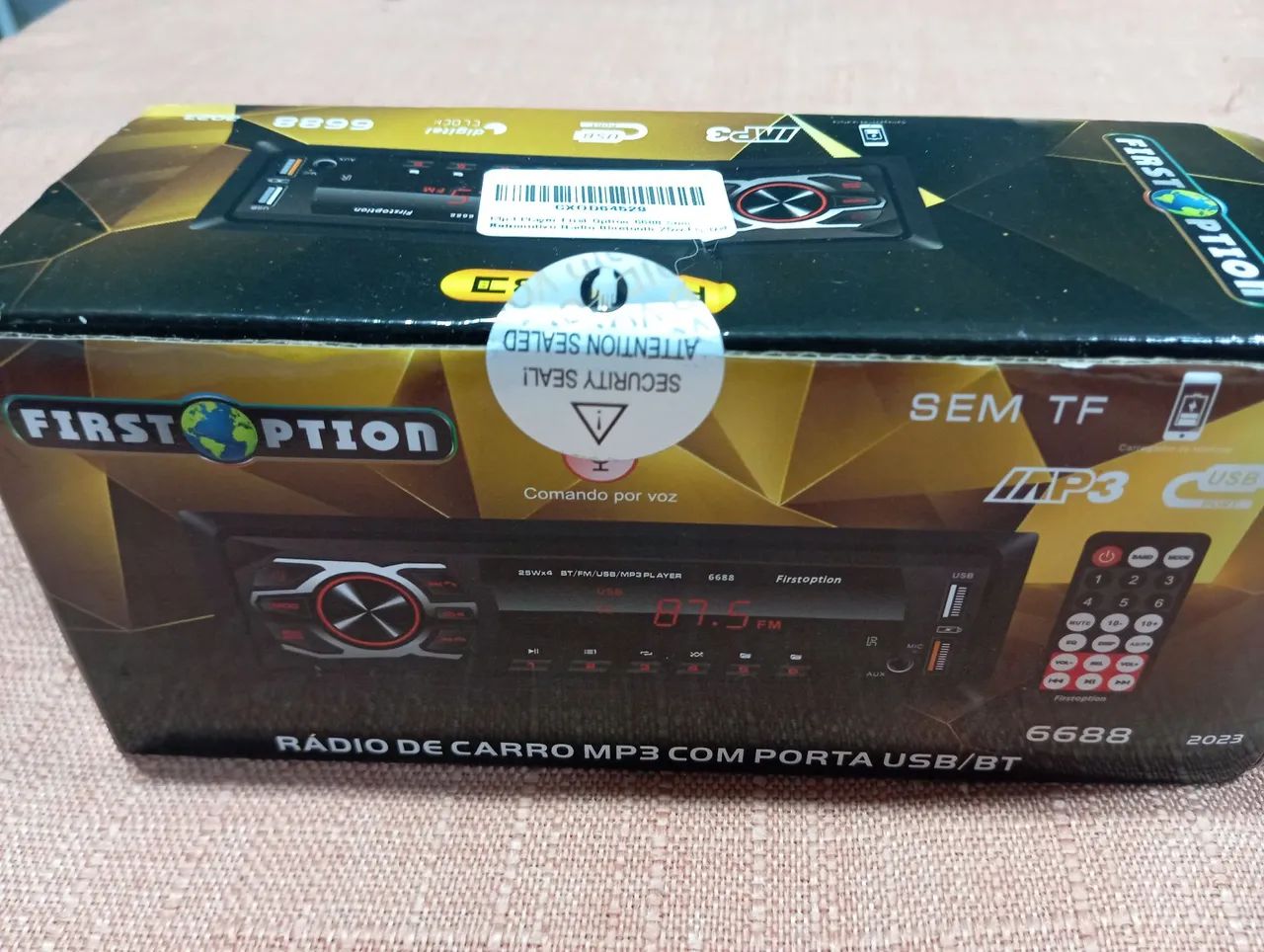 Rádio com bluetooth para carro e outros veículos, universal.