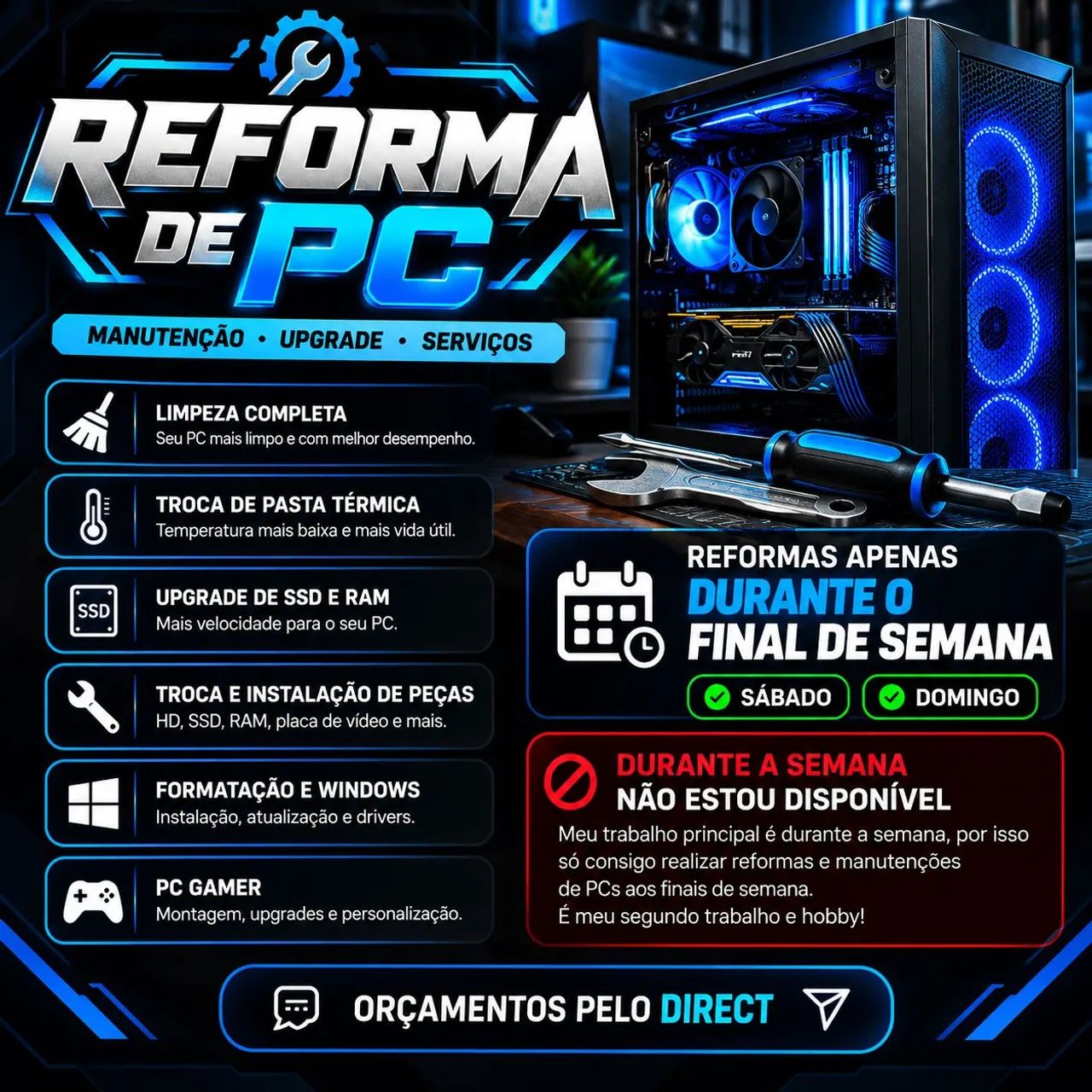 Manutenção e Reforma de Computadores | PC Gamer - Foto 2
