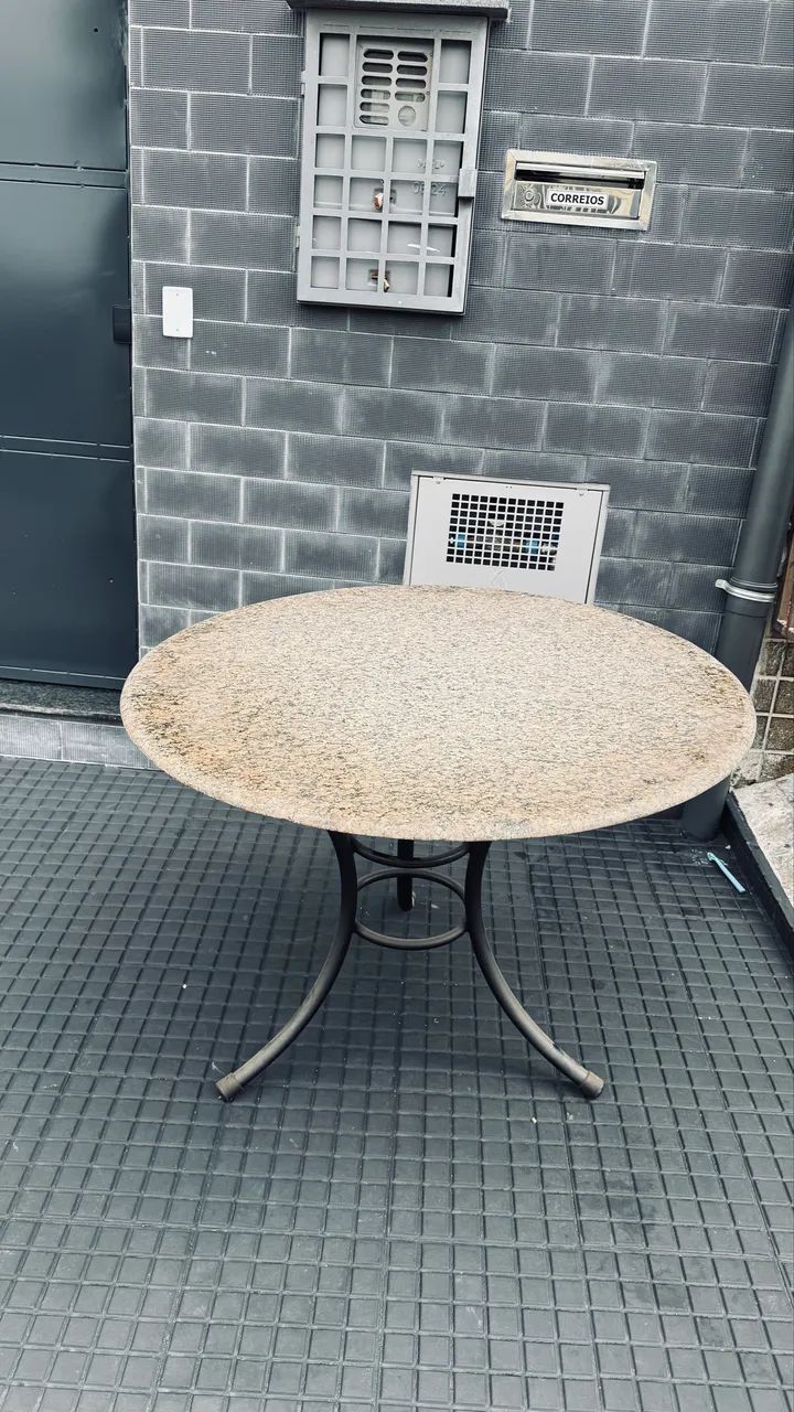 Mesa Standar em granito com design moderno e elegante. Base em metal - Foto 5