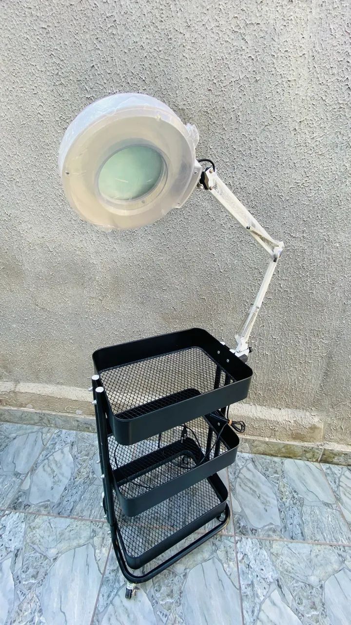 Carrinho auxiliar last design com Ring light 