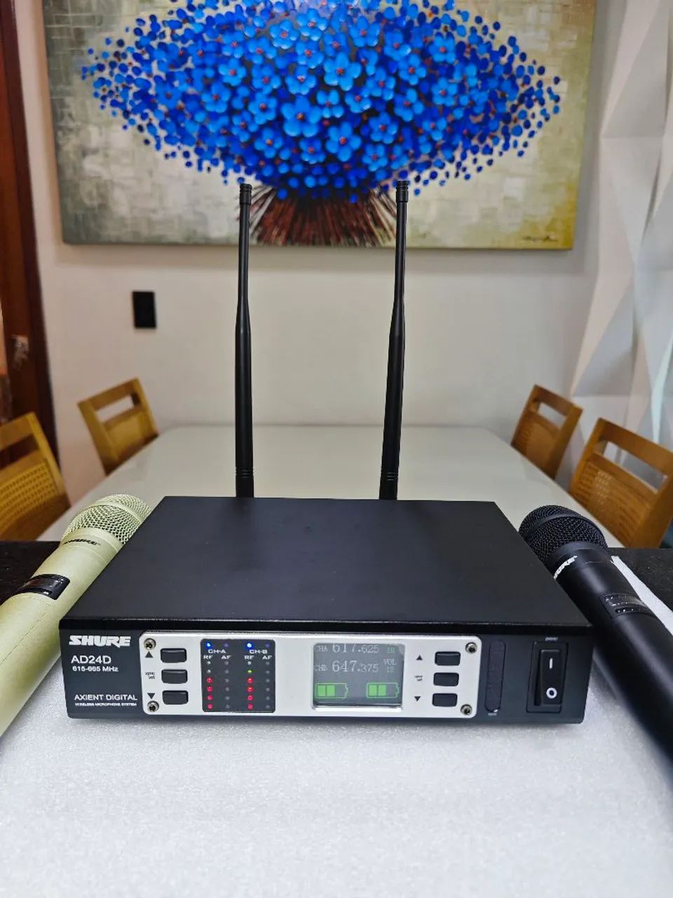 MICROFONE  AD24D AXIENT DIGITAL DUPLO<br>DUPLO, PRETO E DOURADO - Foto 4