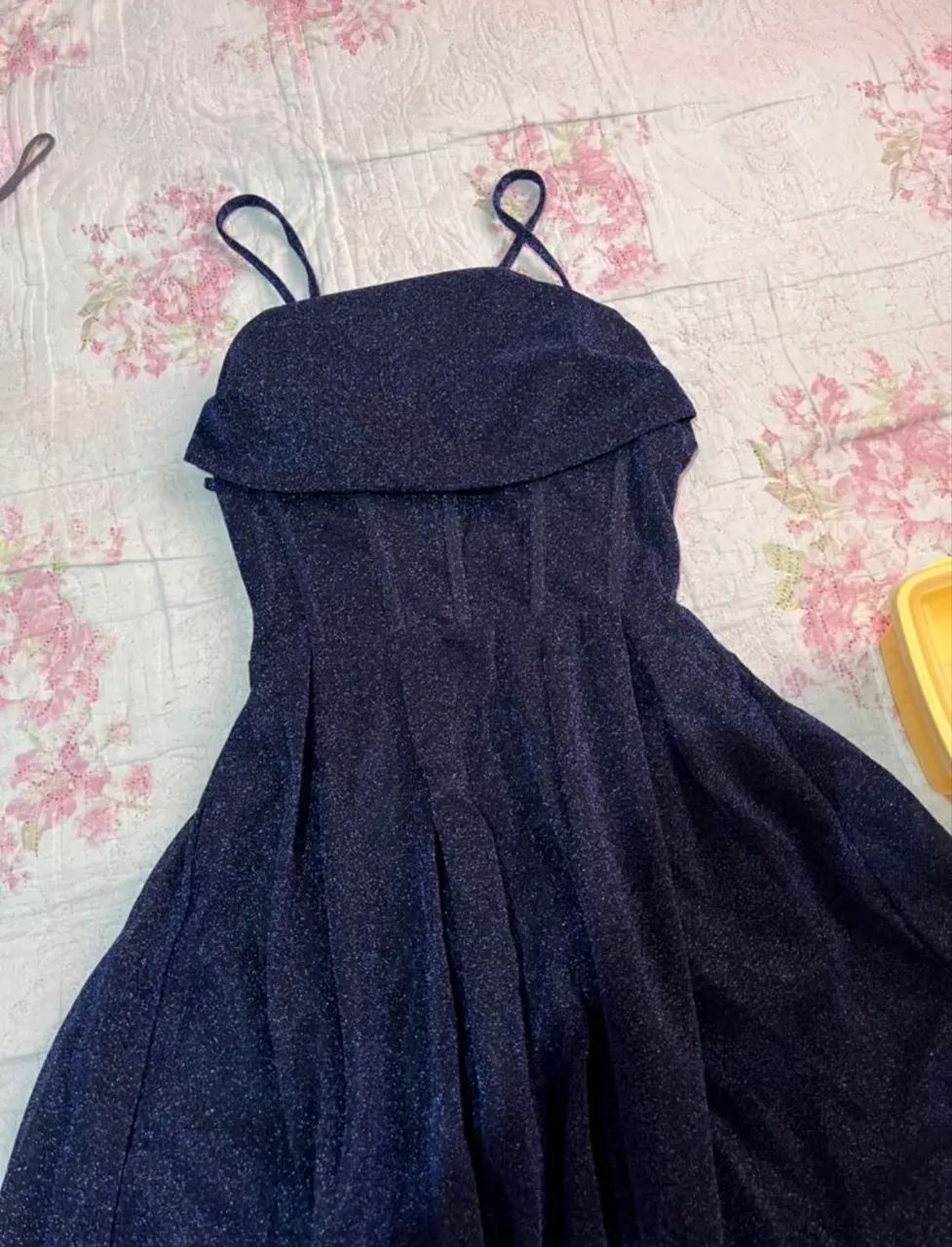 VESTIDO AZUL MARINHO COM GLITTER  - Foto 4