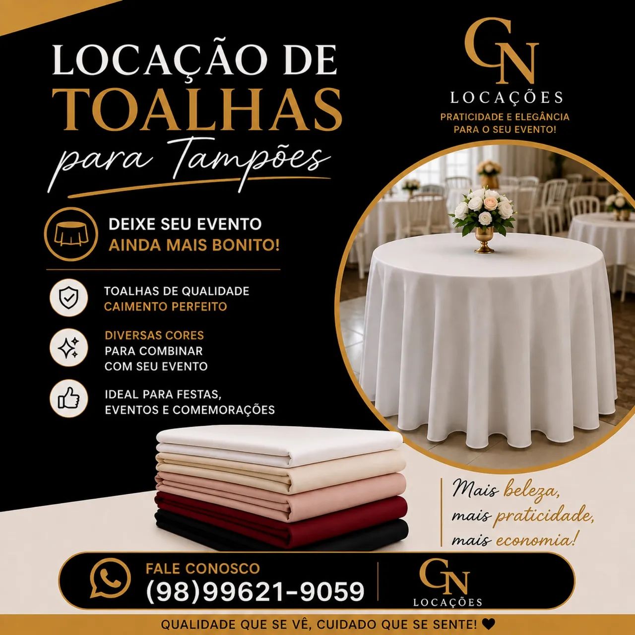 ALUGAMOS MESAS, CADEIRAS, TAMPÕES E TOALHAS  - Foto 2