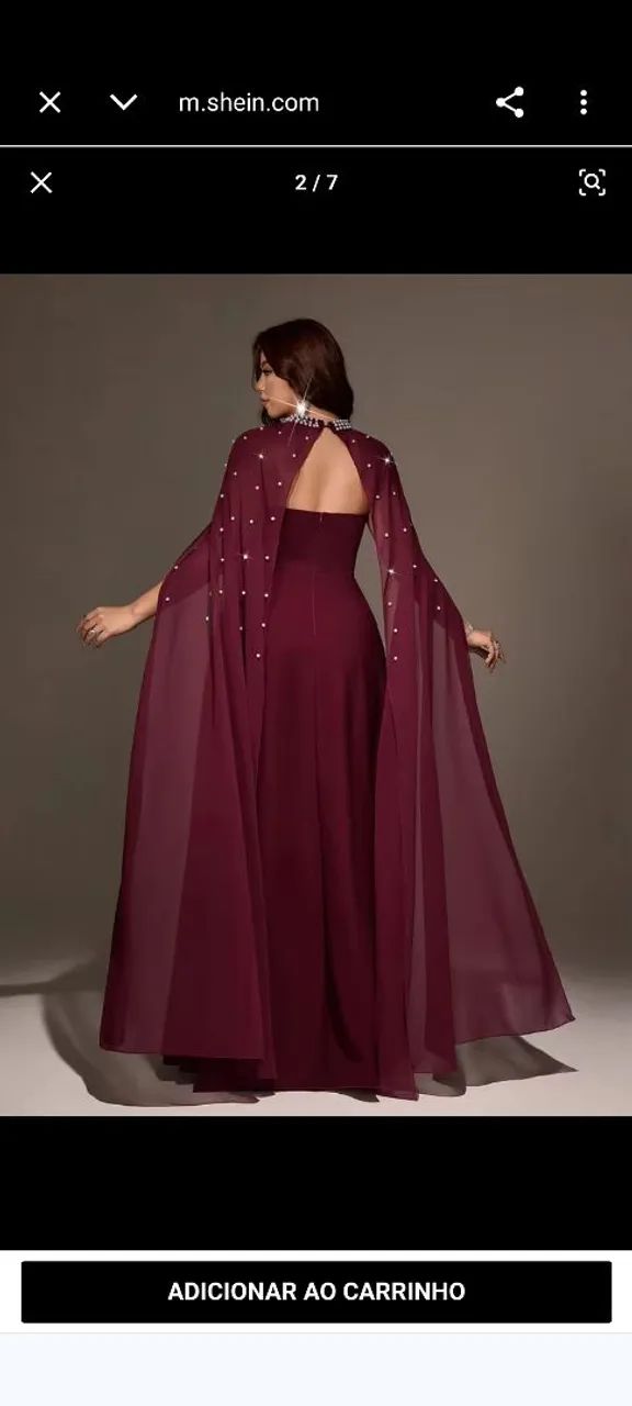 Vestido Festa Marsala M - Foto 4