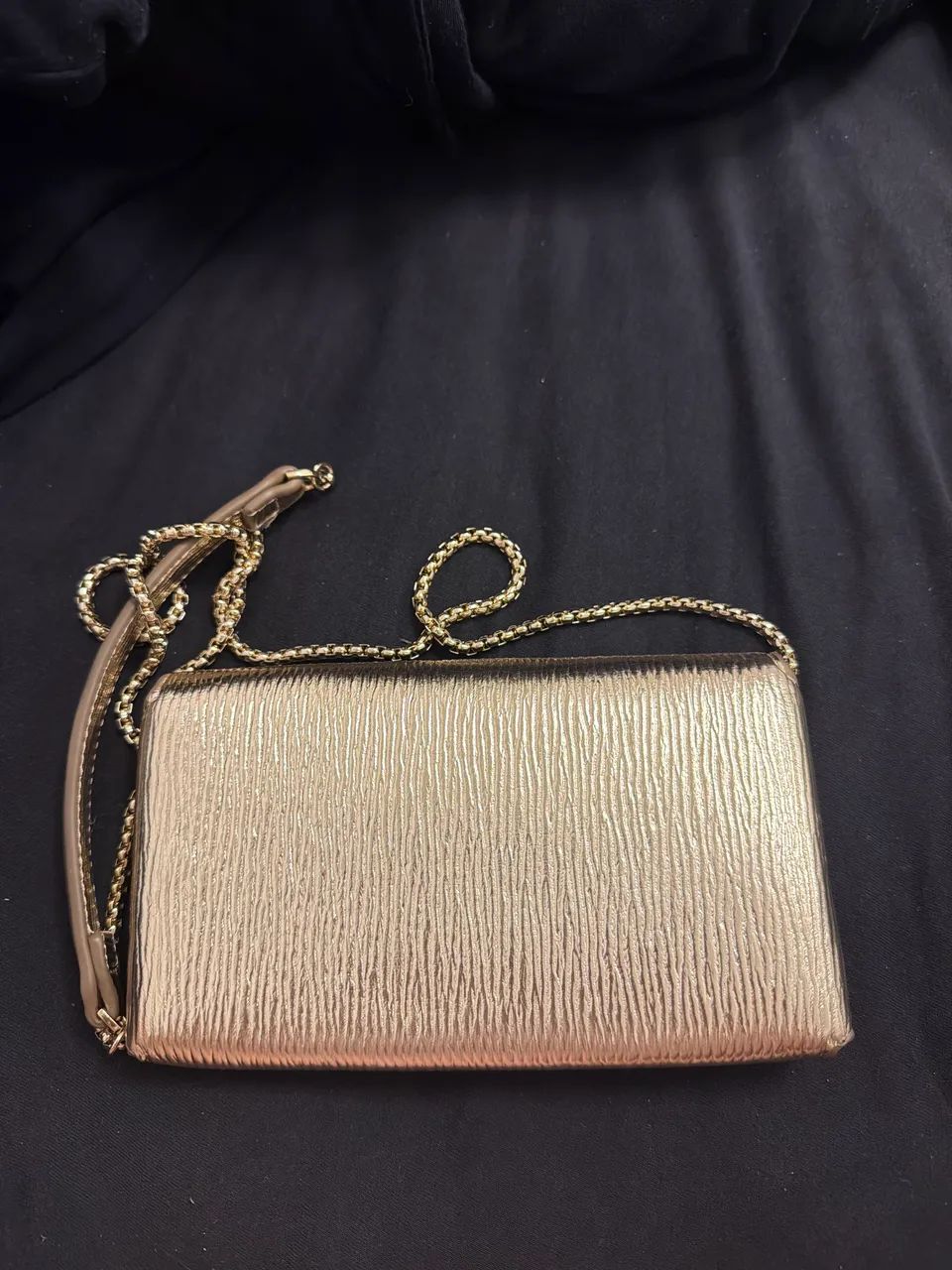bolsa dourada zara - Foto 2