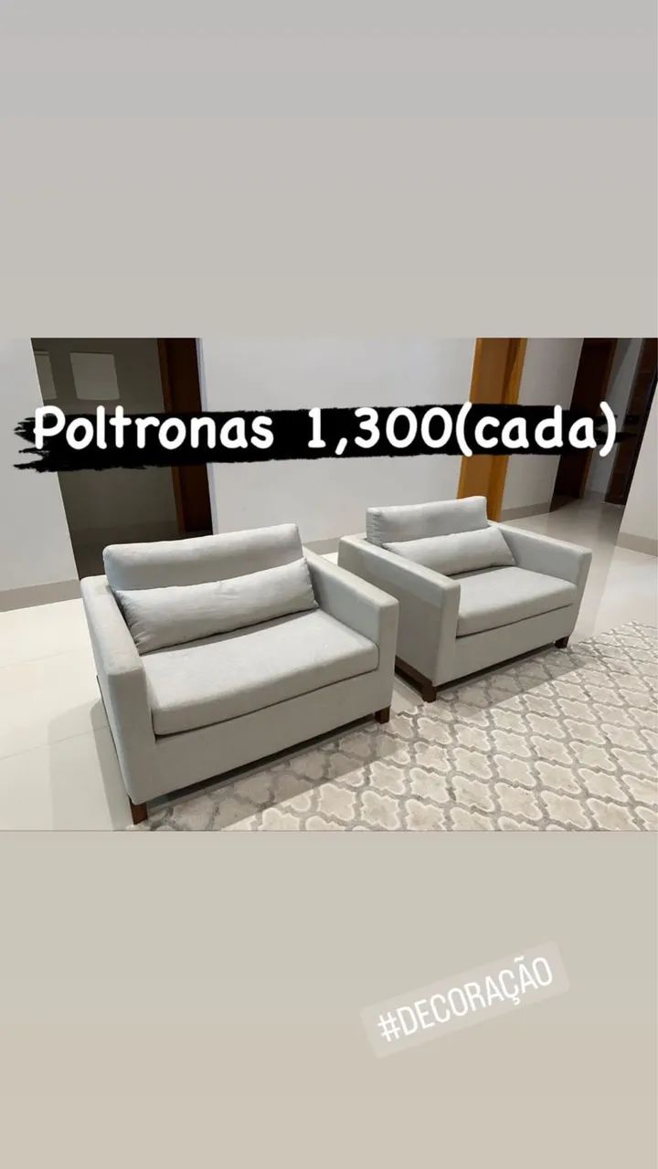 Poltrona de Linho semi nova