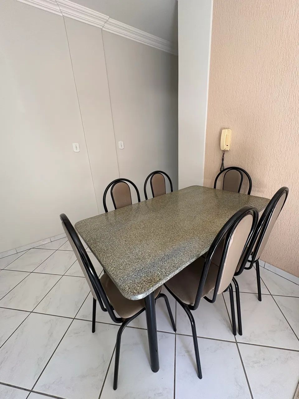 Mesa Granito 6 cadeiras