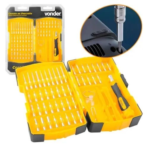 Kit Chaves De Precisão Aço Vanádio 52 Peças Vonder