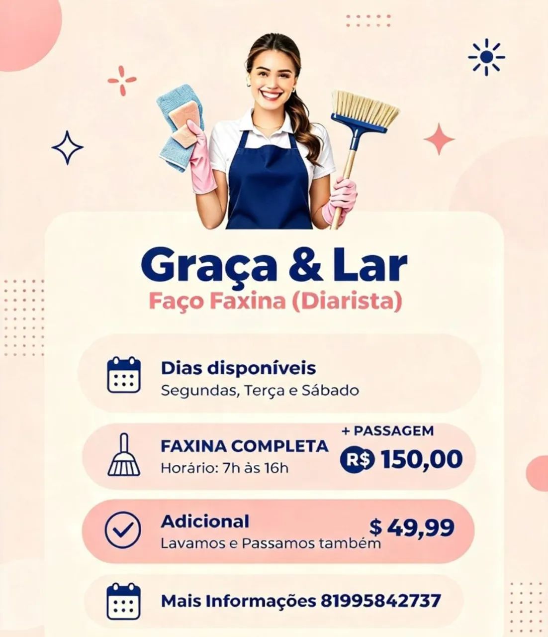Diarista, Faxineira 