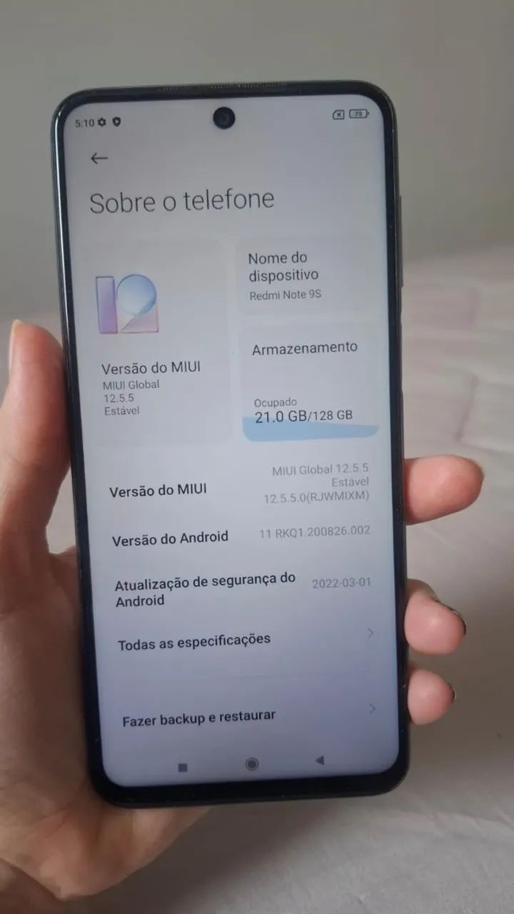 Celular Redmi Note 9s 128 gb - Foto 3