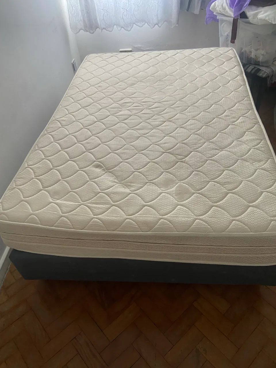 Cama box casal com colchão 