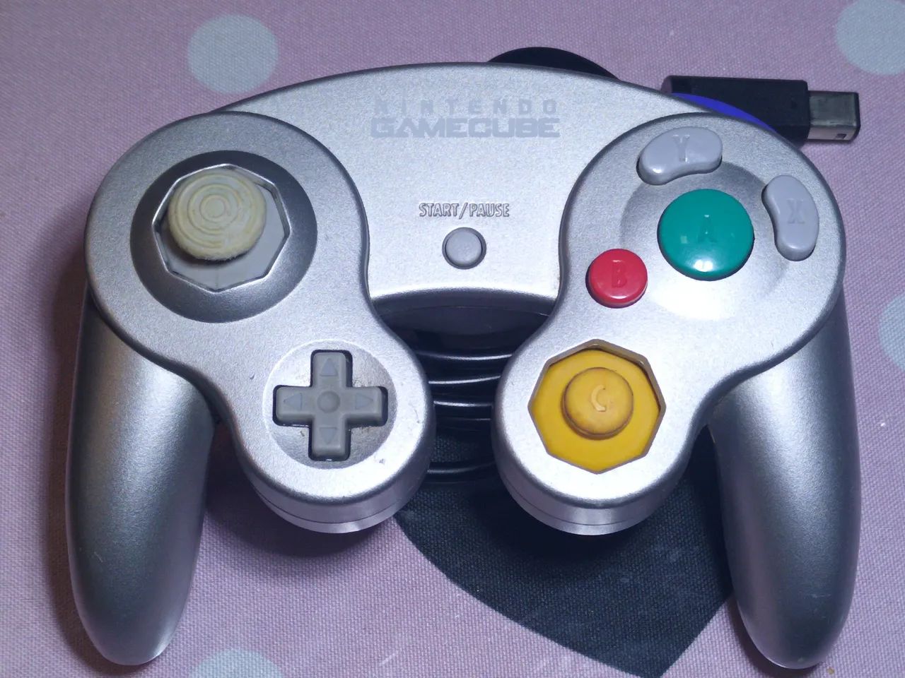 Controle Game Cube original prata  - Foto 2