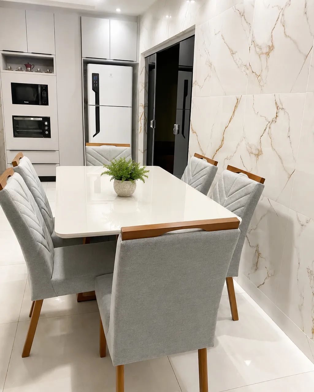 CONJUNTO MESA DE JANTAR COM 6 CADEIRAS - MEDIDAS  - Foto 3