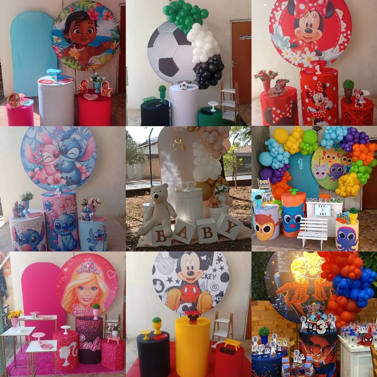 Kits pegue e decore,arco de balão, Decoração completa 