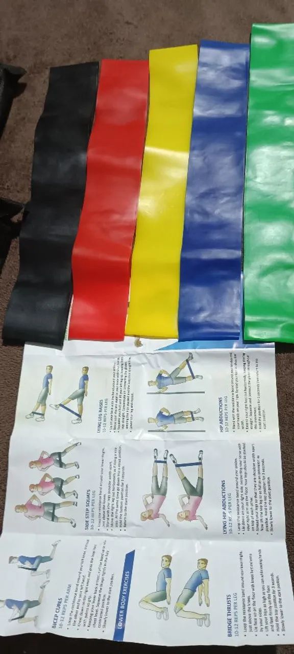 Kit 5 faixas bandagem elástica 