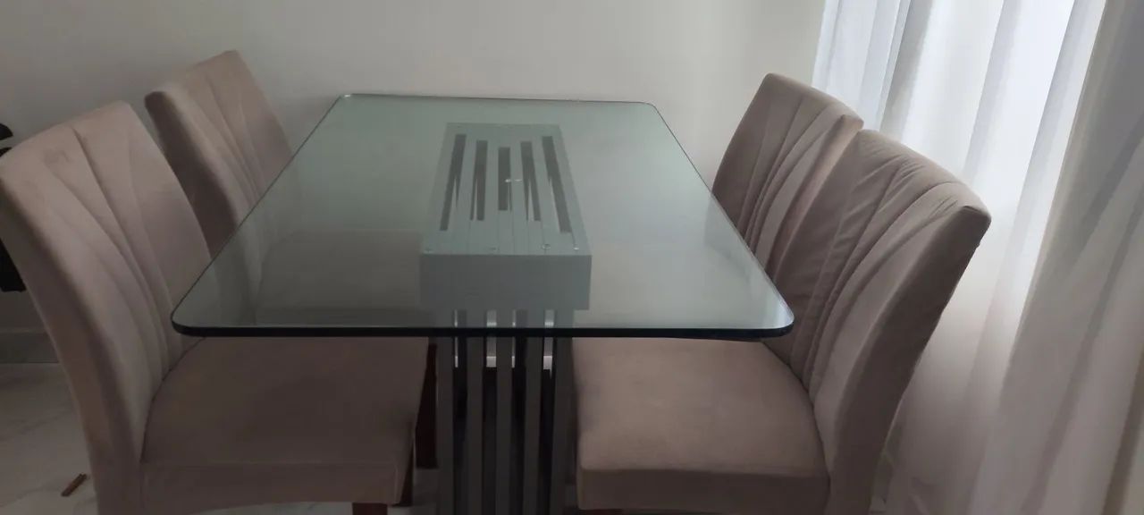 Mesa de jantar retangular de vidro  - Foto 5