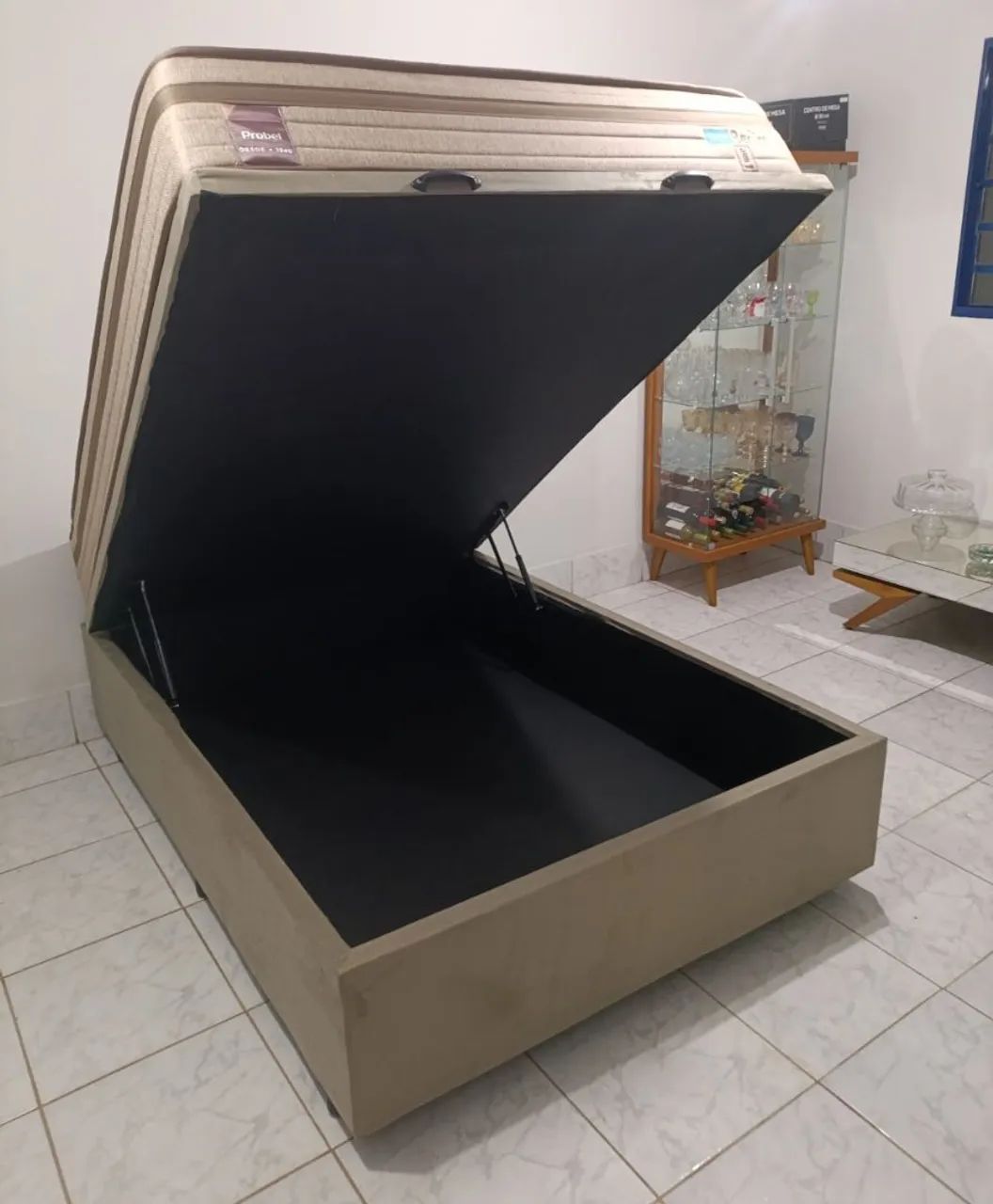 Cama box baú casal colchão probel berllim