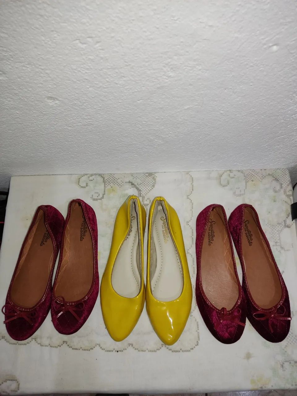 3 pares de sapatilha 