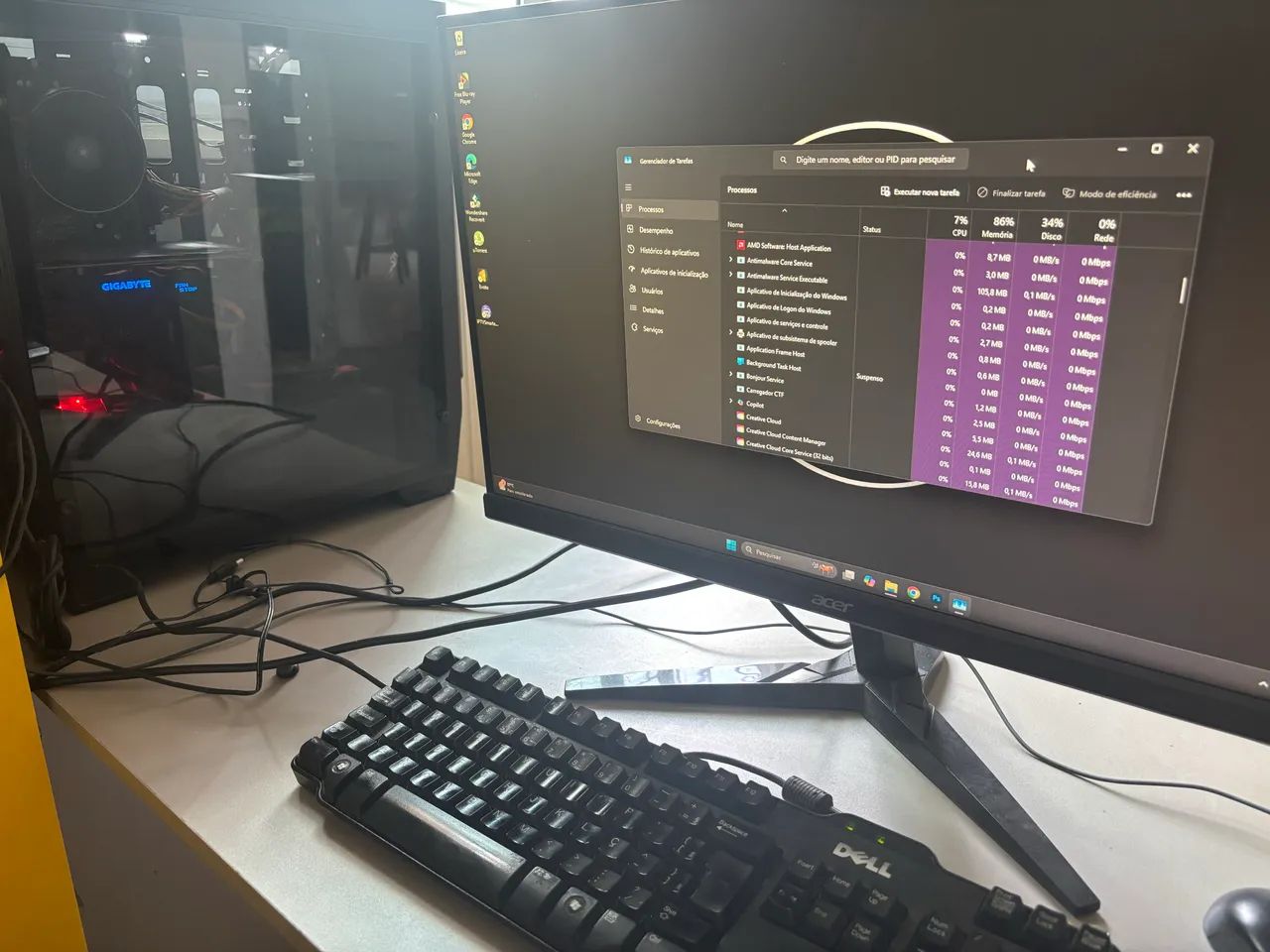 Pc Gamer Ryzen 7 tela de 27?