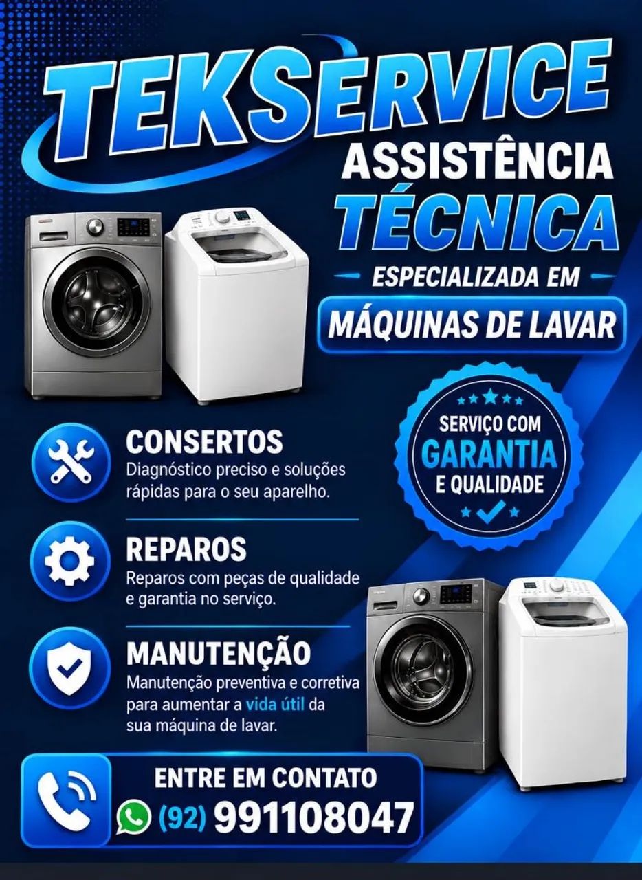 Conserto de Maquinas de Lavar lava e Seca  em gera