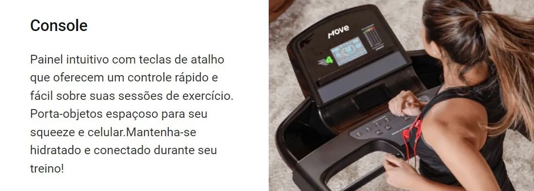 Esteira Residencial Bluetooth R4 Move - Foto 5
