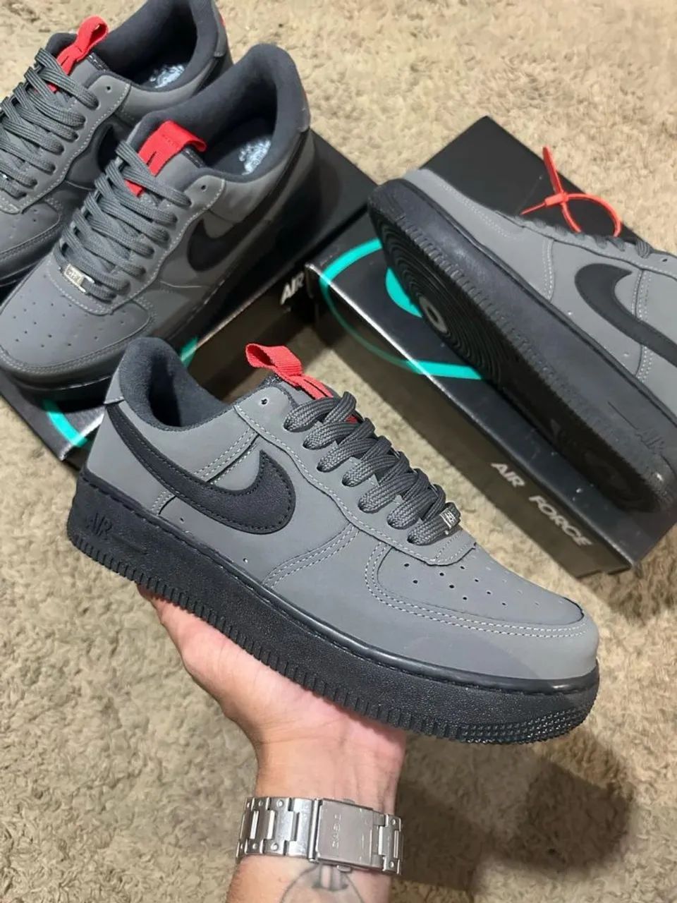 TÊNIS NIKE AIR FORCE GRAFITE MASCULINO 