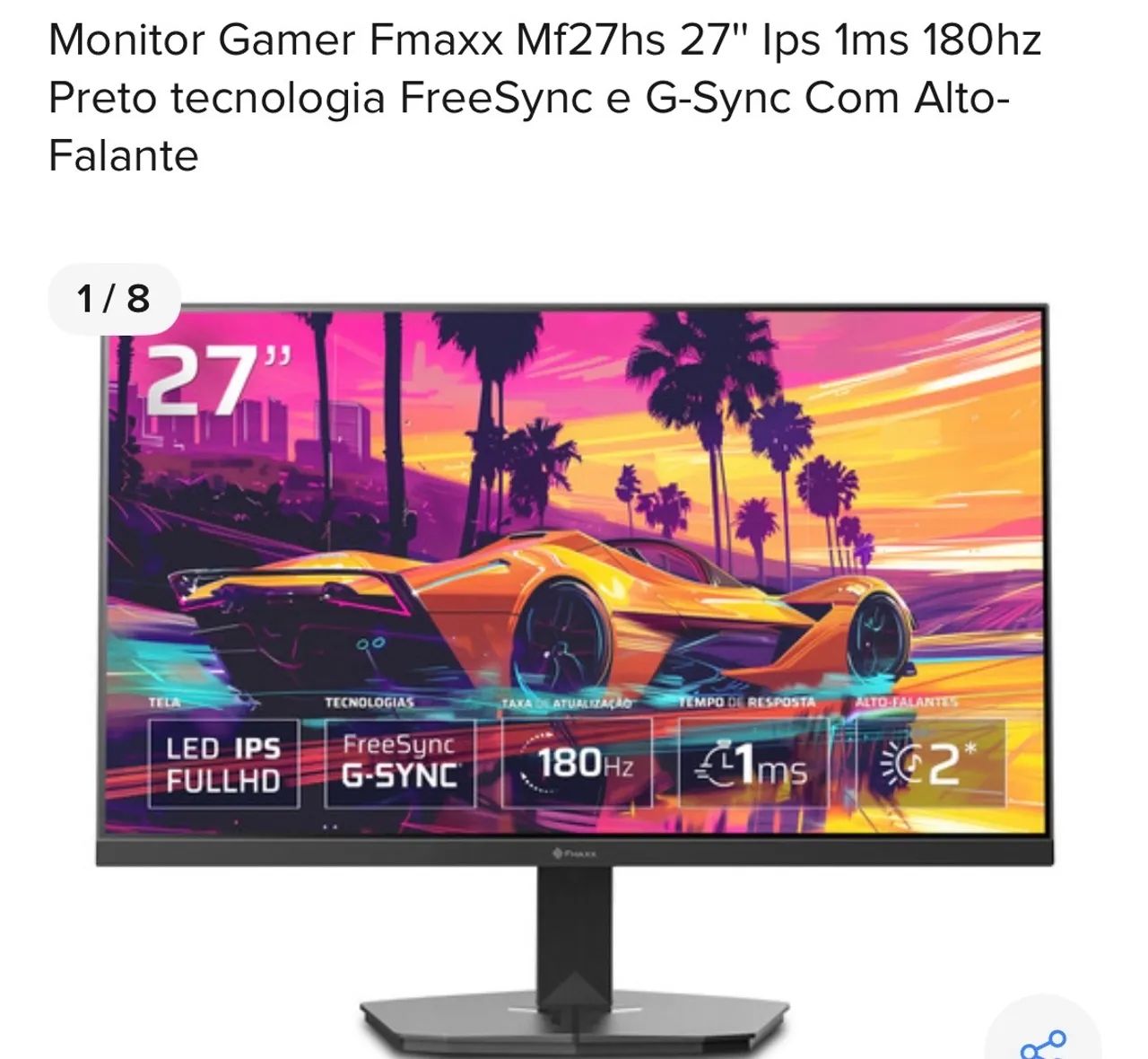 Monitor gamer Fmaxx, 27 pol. 180hz  - Foto 6