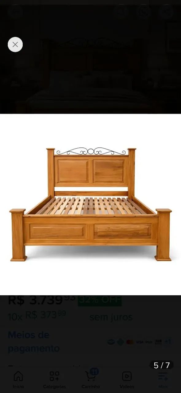 Cama queem em pérola rosa - Foto 5