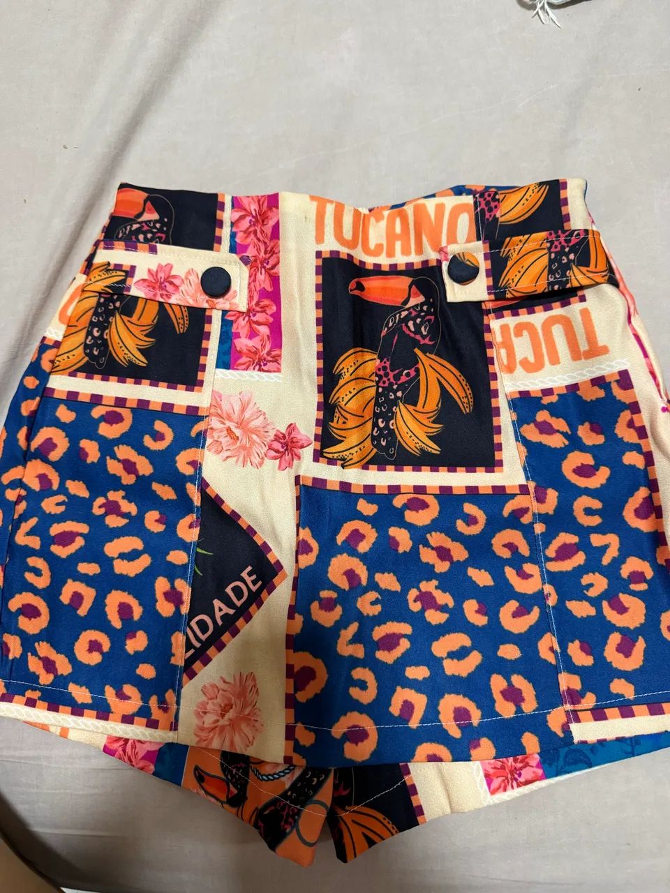 Short saia estampado 