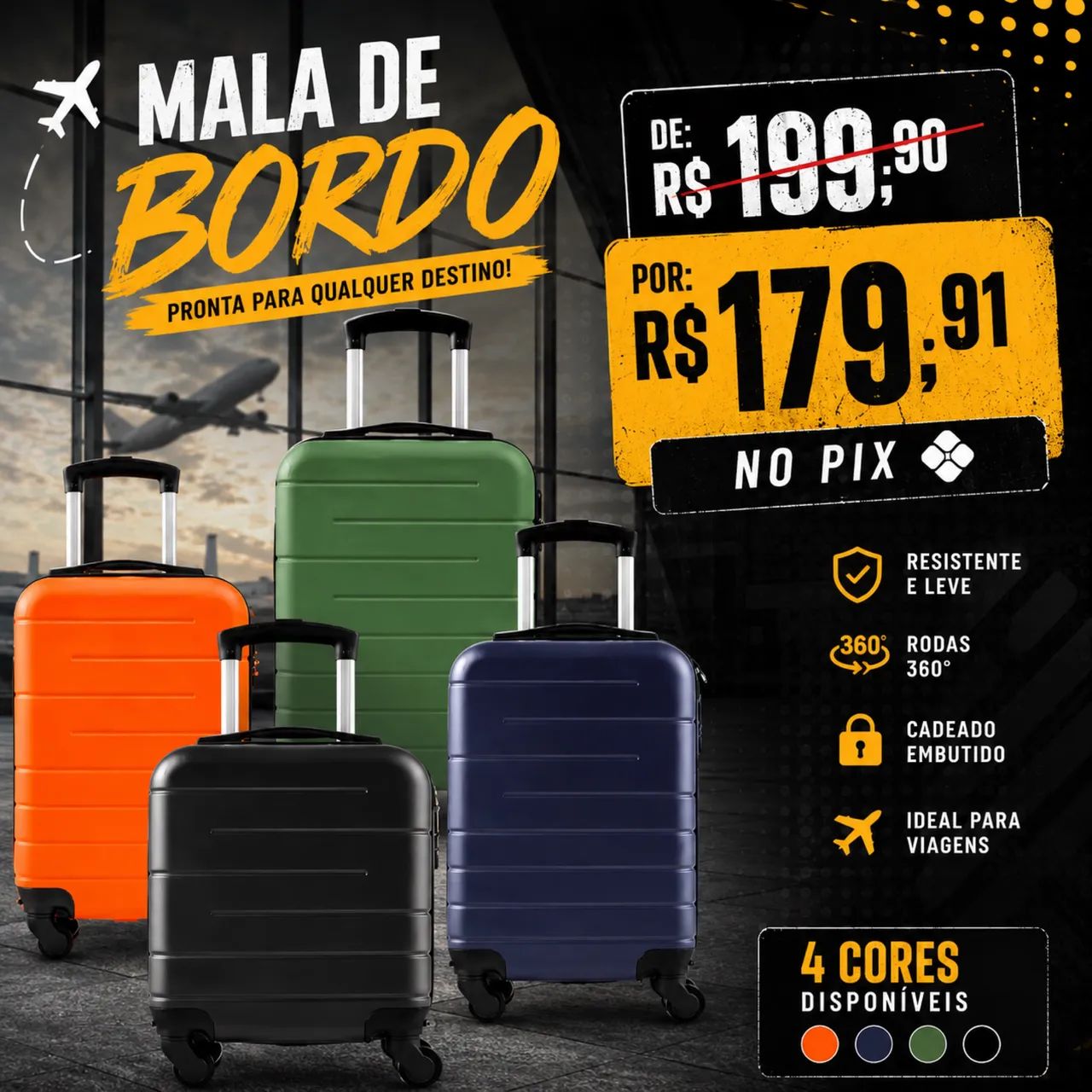 Mala de Viagem Bordo Padrão ANAC 