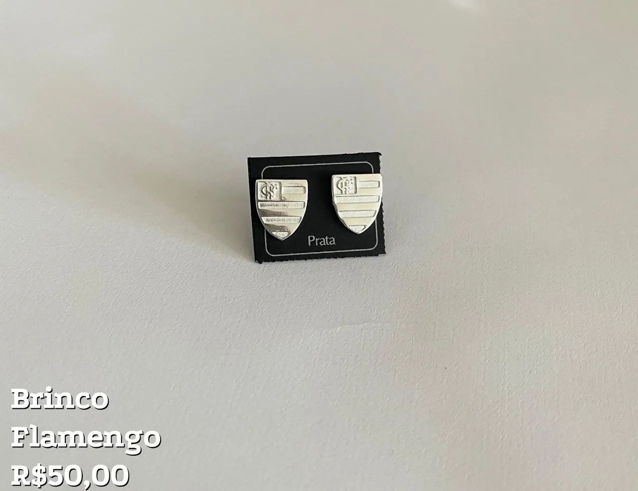Brinco de prata925 ( Flamengo)