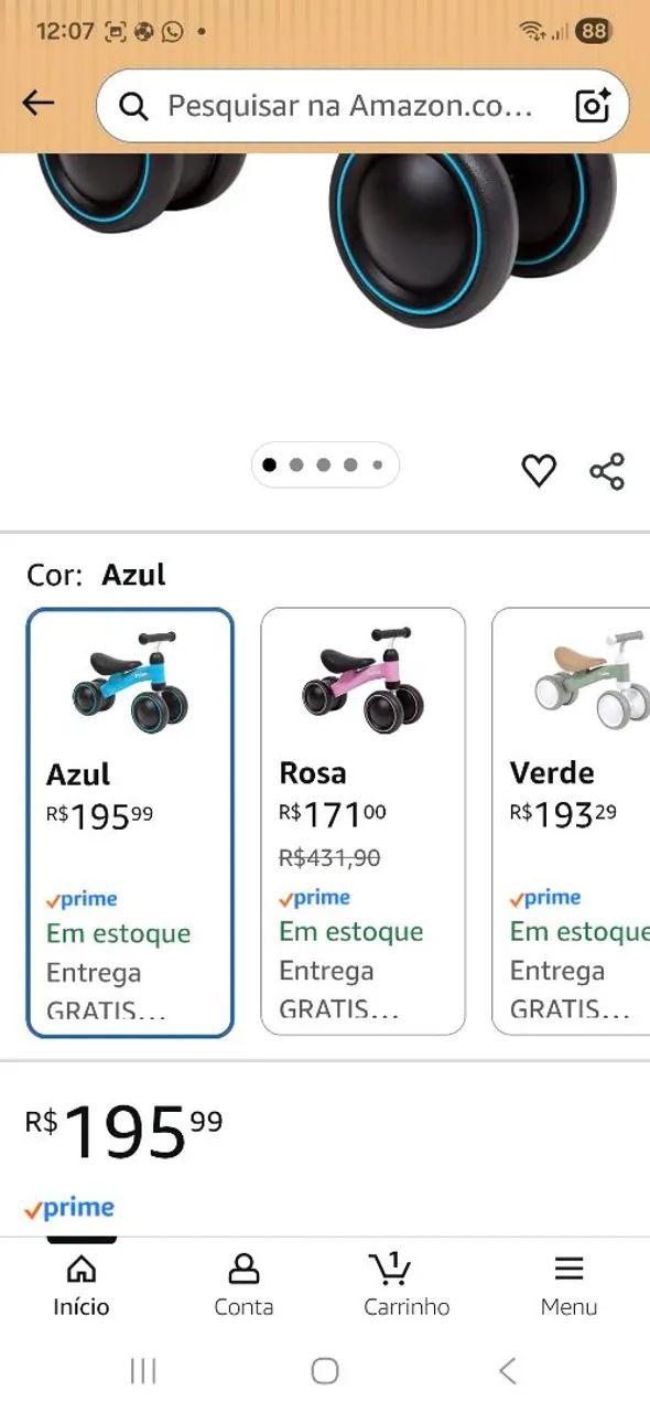 Bicicleta de equilíbrio Buba azul - Foto 4