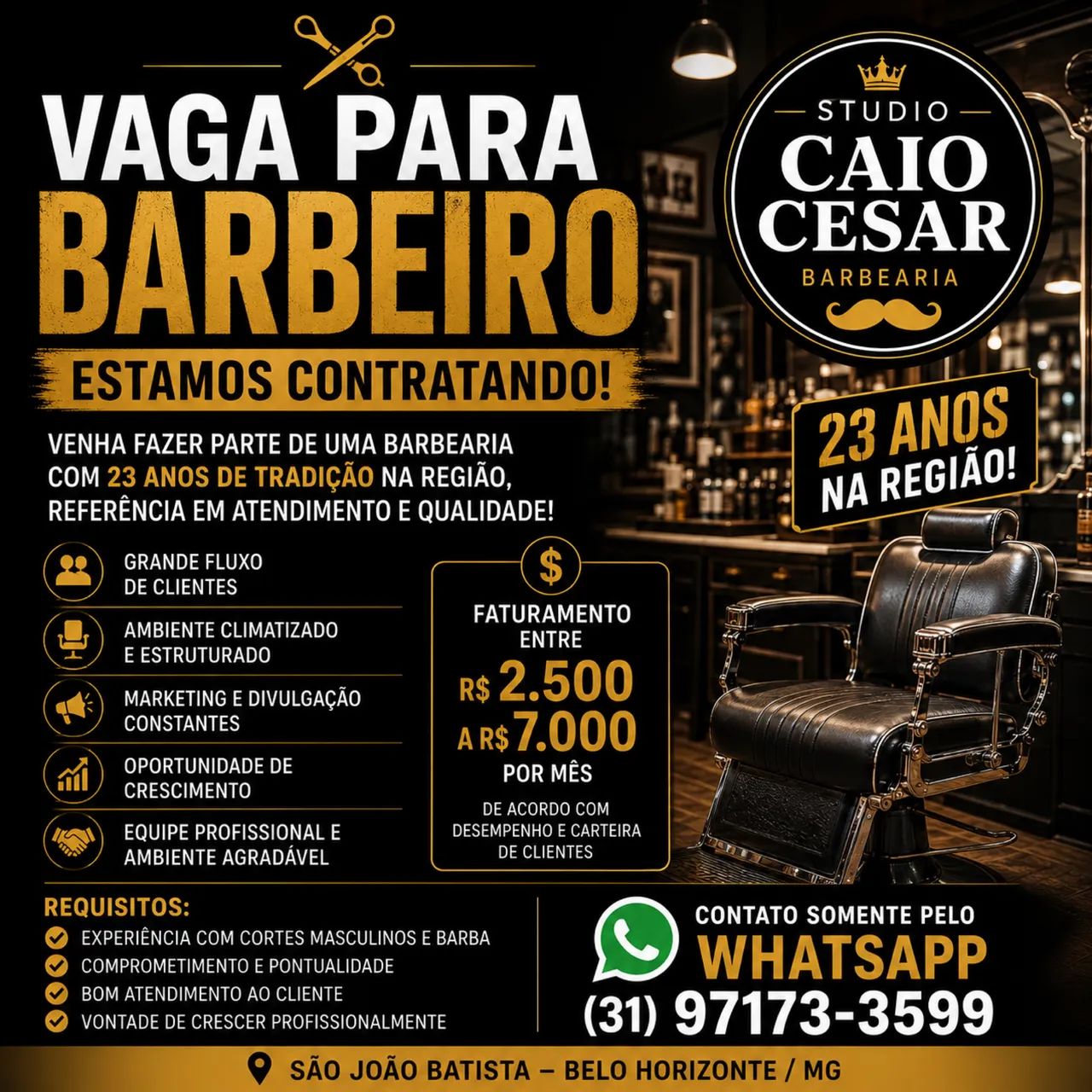 Contrata-se Barbeiro